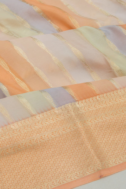 Binny Silk Vertical Lines Multi Color Saree