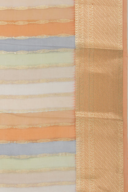 Binny Silk Vertical Lines Multi Color Saree