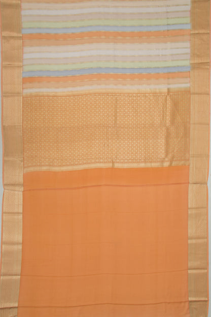 Binny Silk Vertical Lines Multi Color Saree