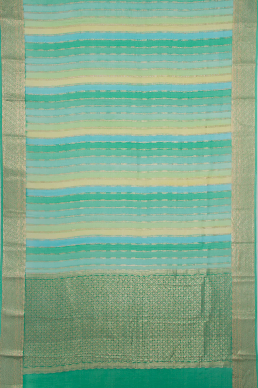 Binny Silk Vertical Lines Multi Color Saree