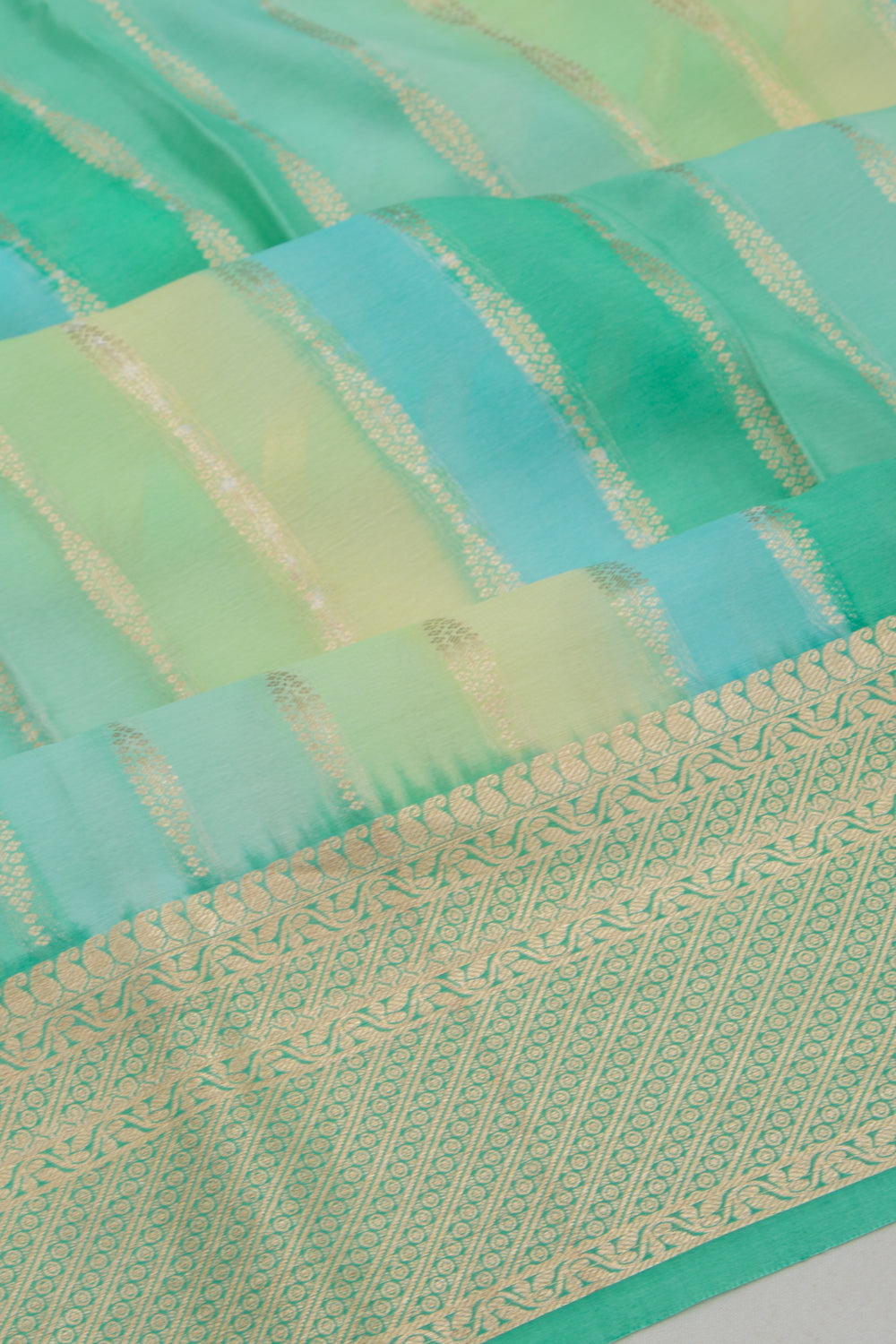 Binny Silk Vertical Lines Multi Color Saree