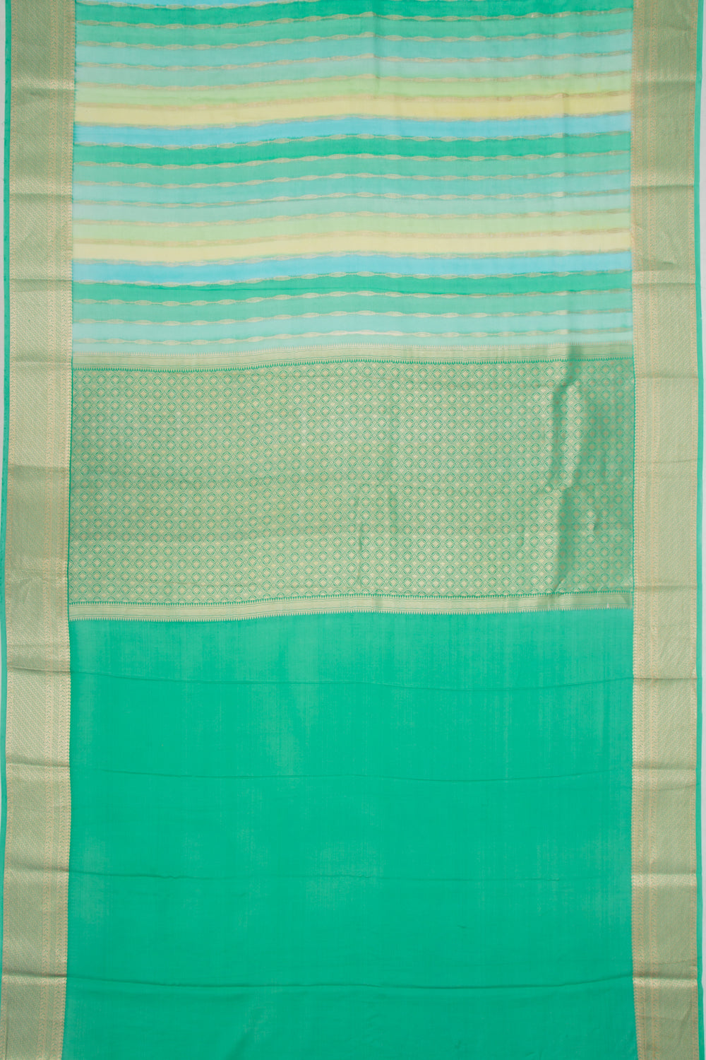 Binny Silk Vertical Lines Multi Color Saree