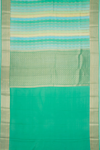 Binny Silk Vertical Lines Multi Color Saree