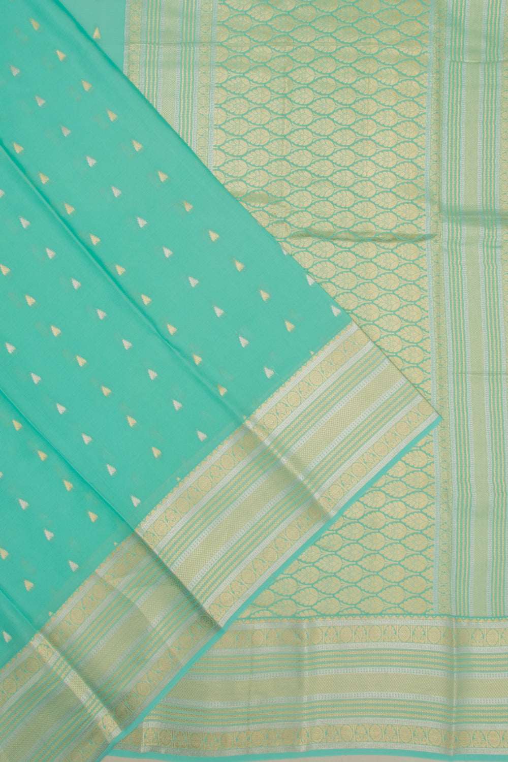 Binny Silk Brocade Sea Green Saree