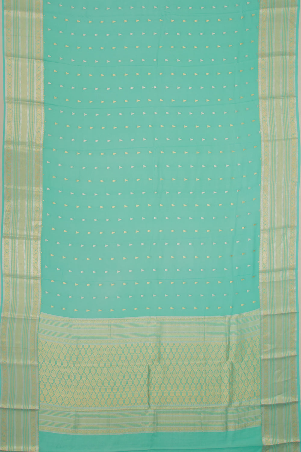 Binny Silk Brocade Sea Green Saree
