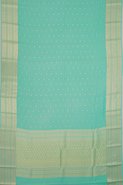 Binny Silk Brocade Sea Green Saree