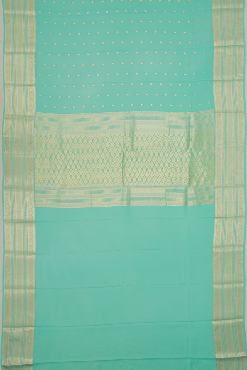 Binny Silk Brocade Sea Green Saree