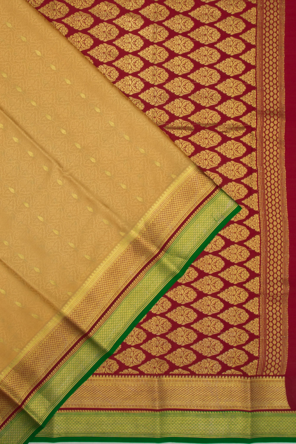 Binny Silk Brocade Gold Saree
