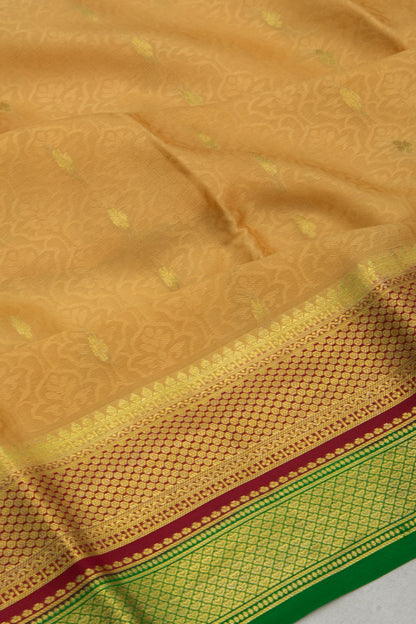 Binny Silk Brocade Gold Saree