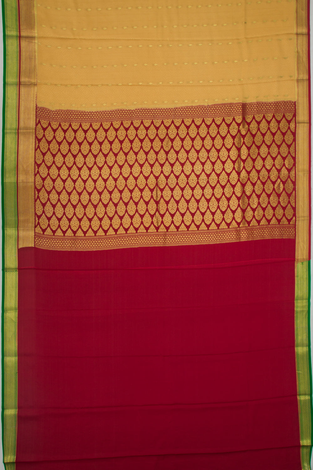 Binny Silk Brocade Gold Saree