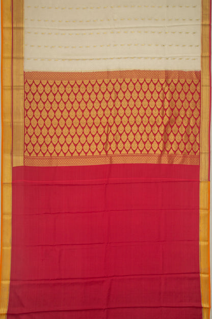 Binny Silk Brocade Cream Saree