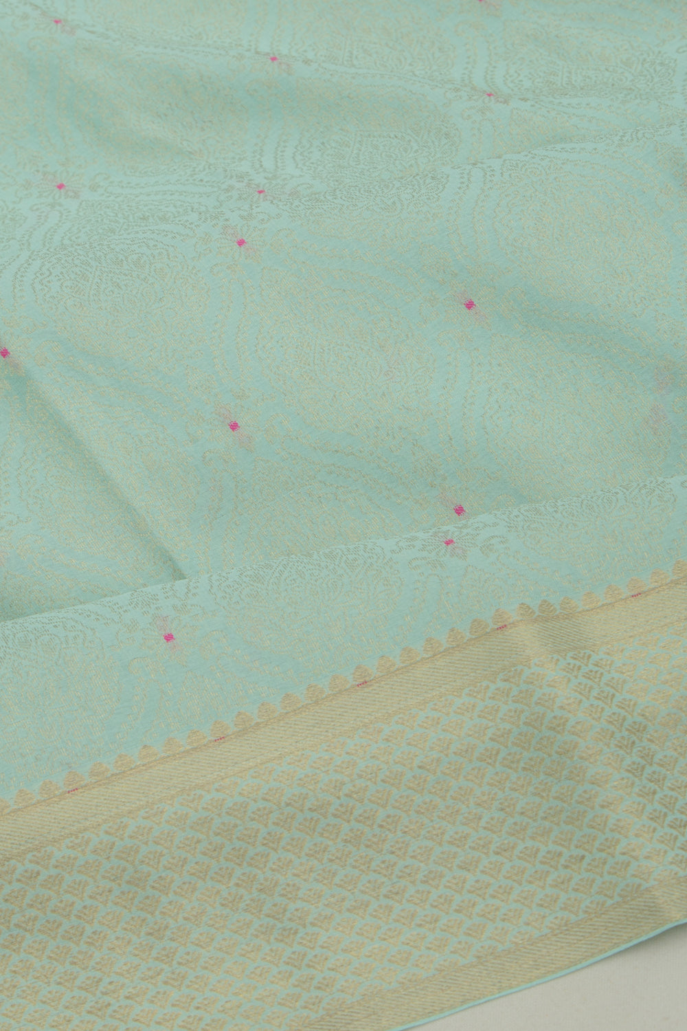 Binny Silk Brocade Sky Blue Saree