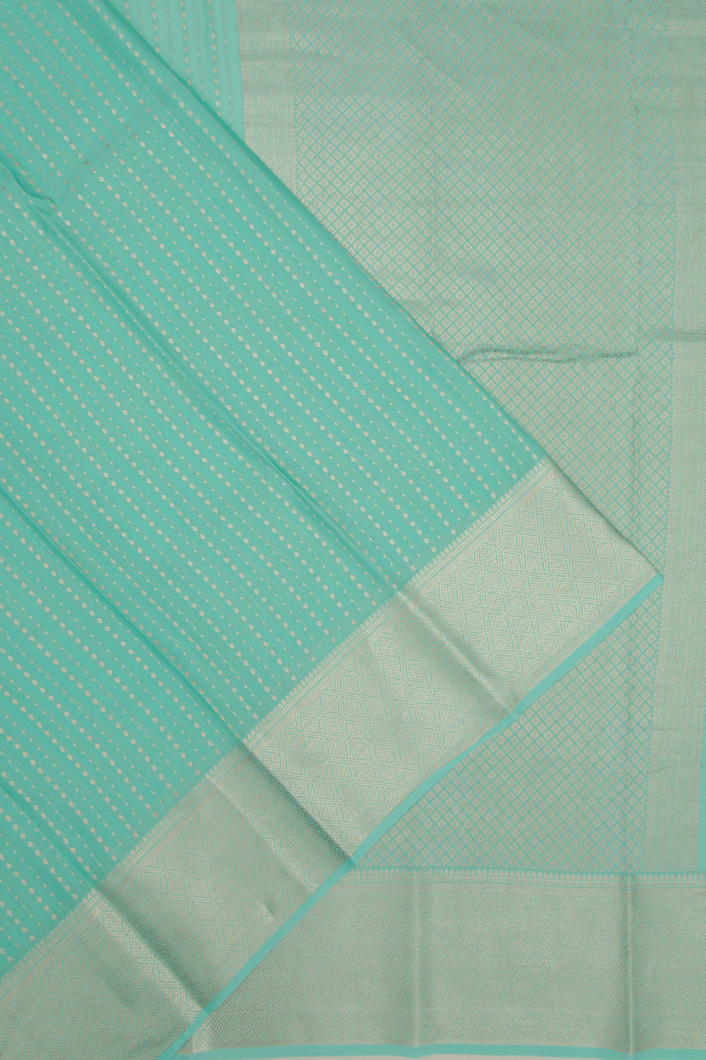 Binny Silk Vertical Lines Sky Blue Saree