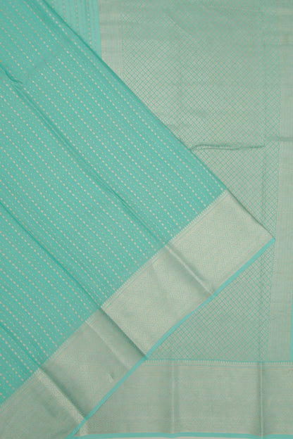 Binny Silk Vertical Lines Sky Blue Saree