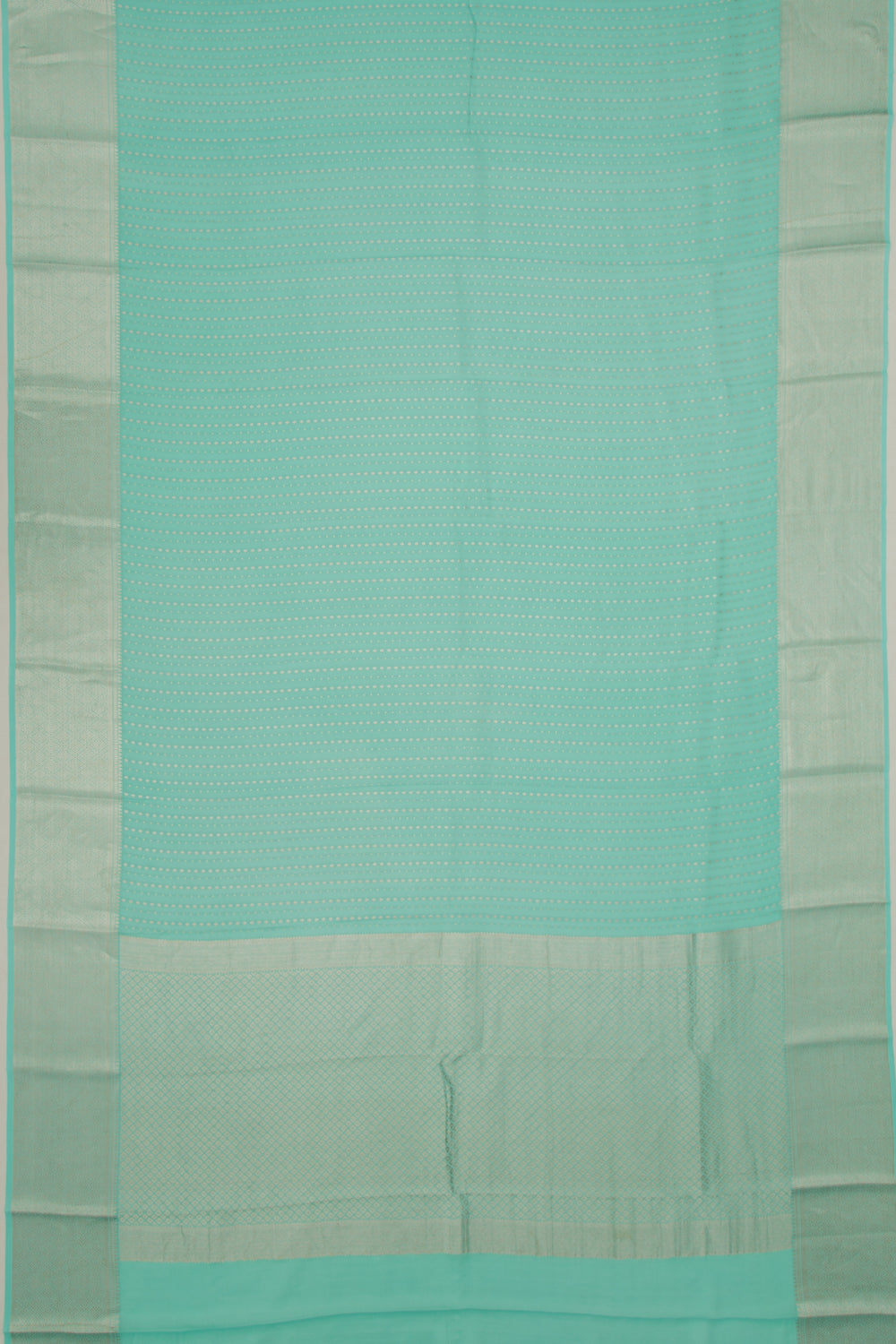 Binny Silk Vertical Lines Sky Blue Saree