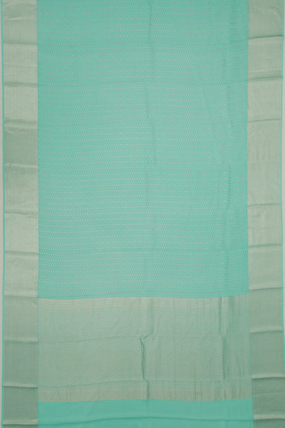 Binny Silk Vertical Lines Sky Blue Saree
