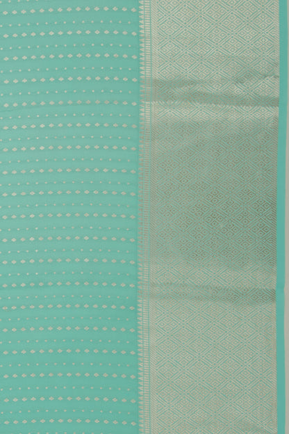 Binny Silk Vertical Lines Sky Blue Saree