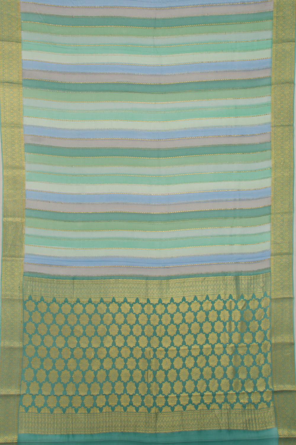 Binny Silk Vertical Lines Multi Color Saree