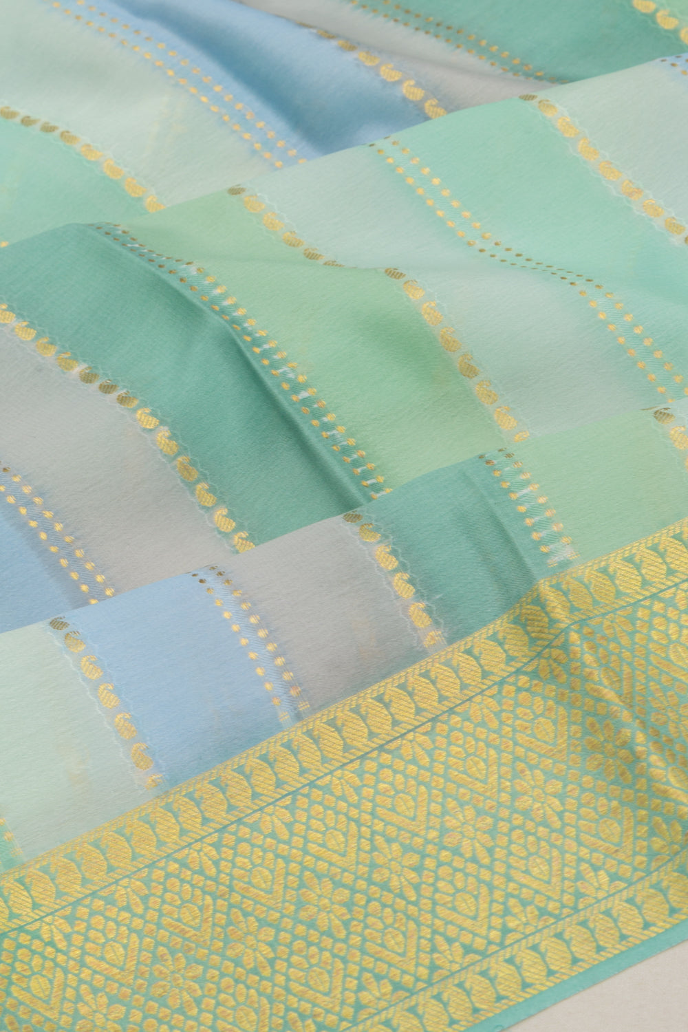 Binny Silk Vertical Lines Multi Color Saree