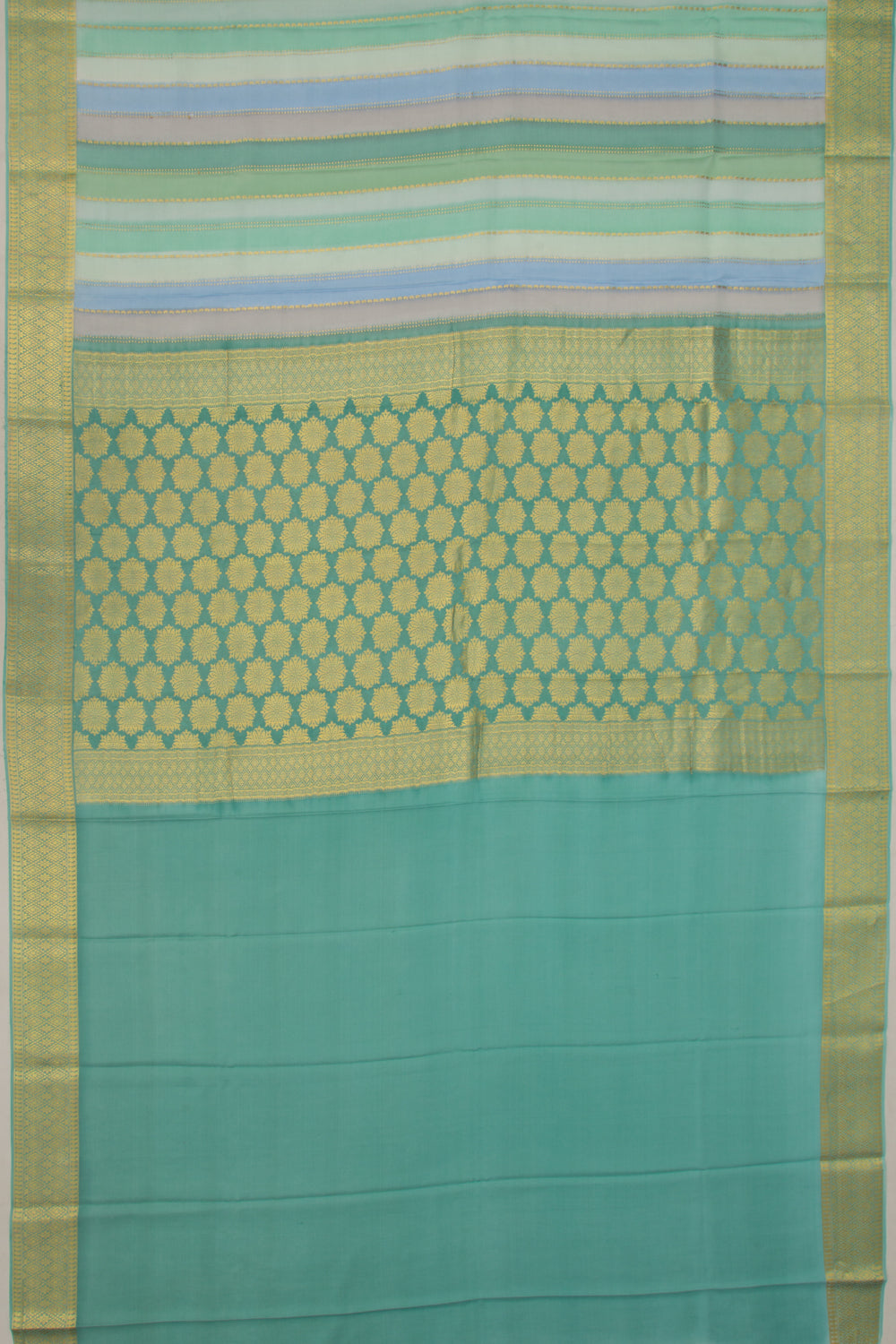Binny Silk Vertical Lines Multi Color Saree