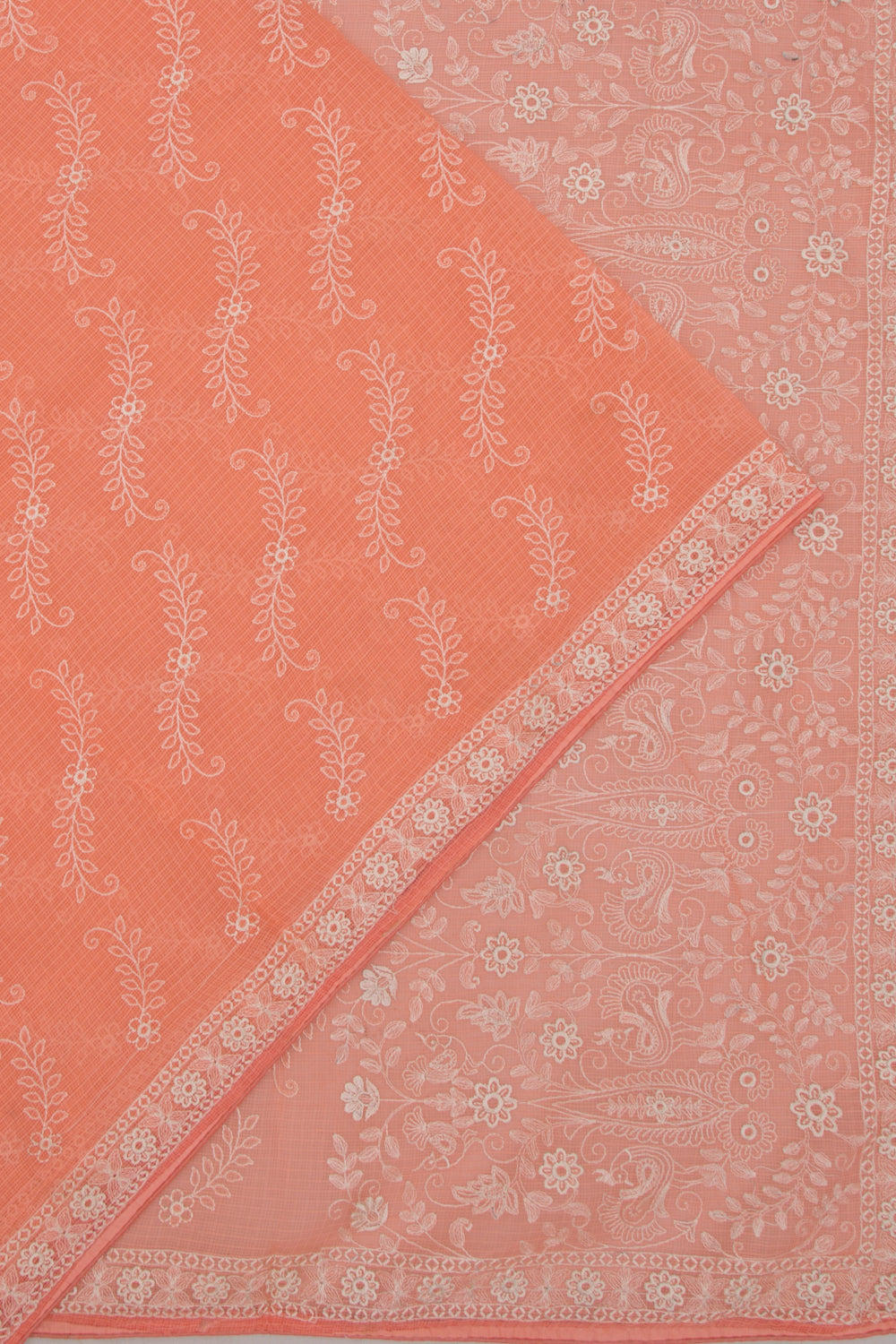 Kota Silk Brocade Orange Saree