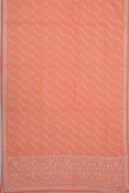 Kota Silk Brocade Orange Saree