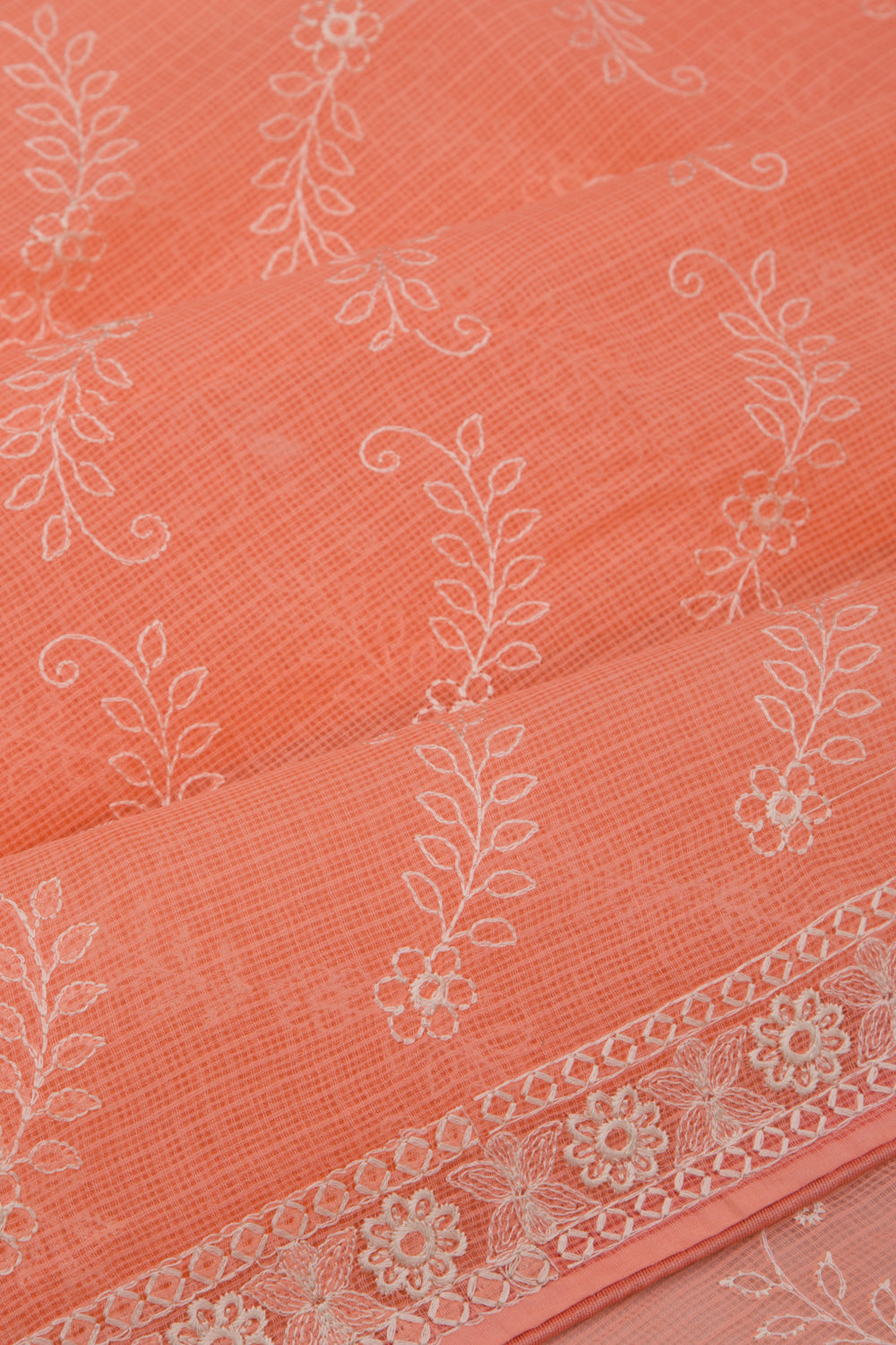 Kota Silk Brocade Orange Saree