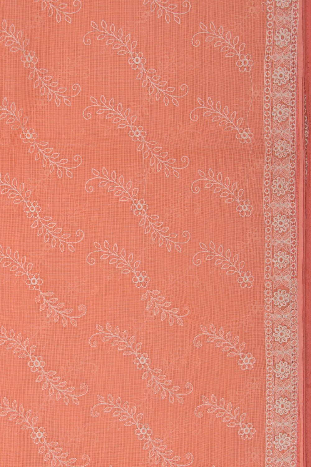 Kota Silk Brocade Orange Saree