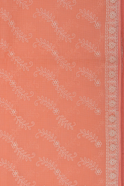 Kota Silk Brocade Orange Saree