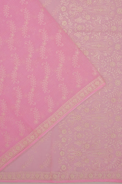 Kota Silk Brocade Pink Saree