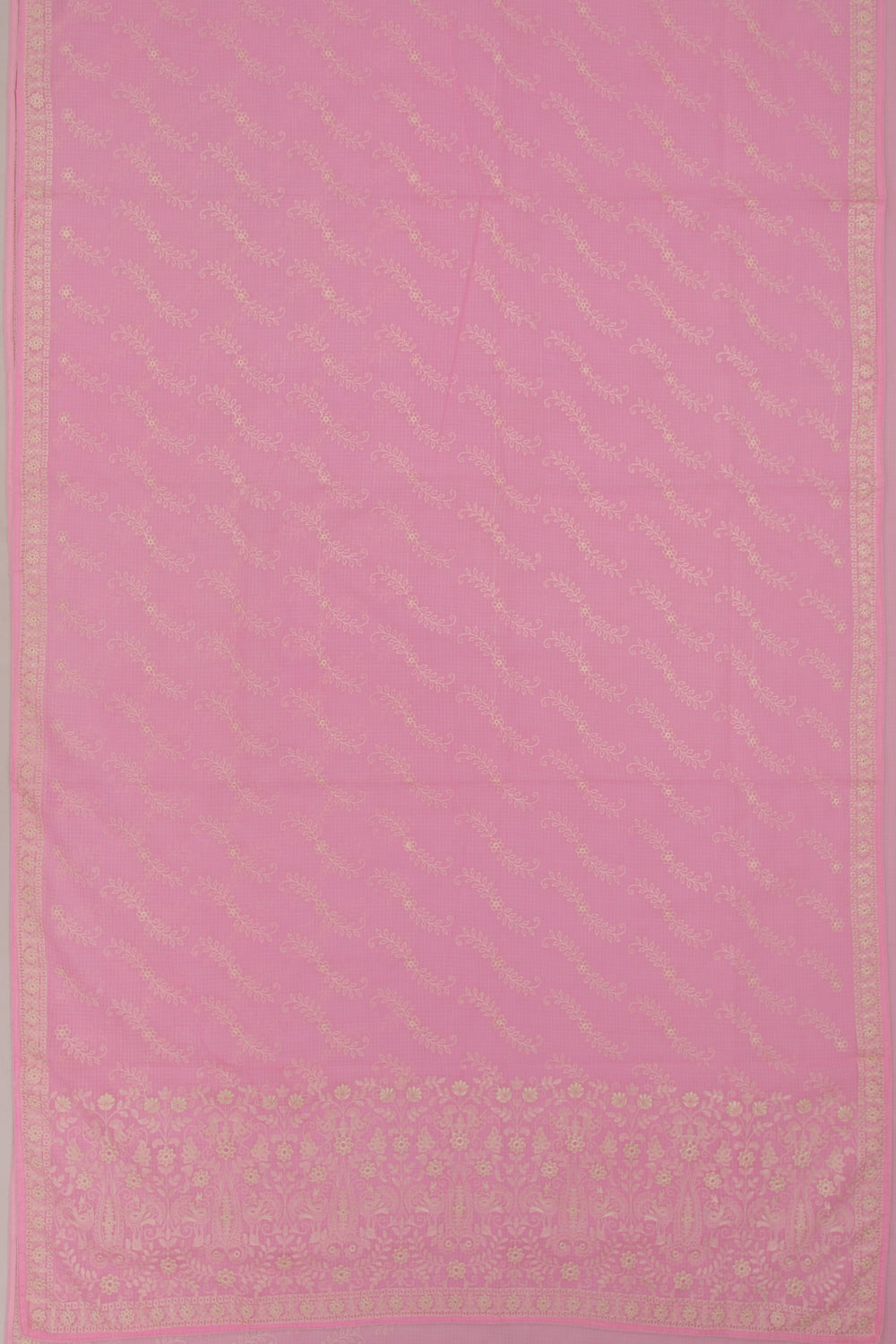 Kota Silk Brocade Pink Saree