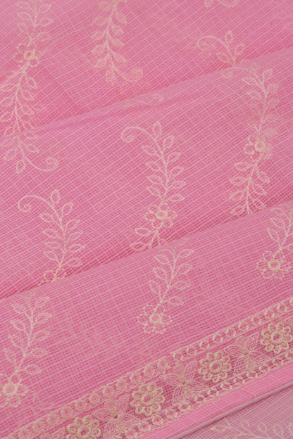 Kota Silk Brocade Pink Saree