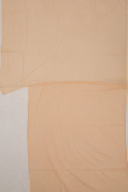 Kota Silk Brocade Pastel Orange Saree