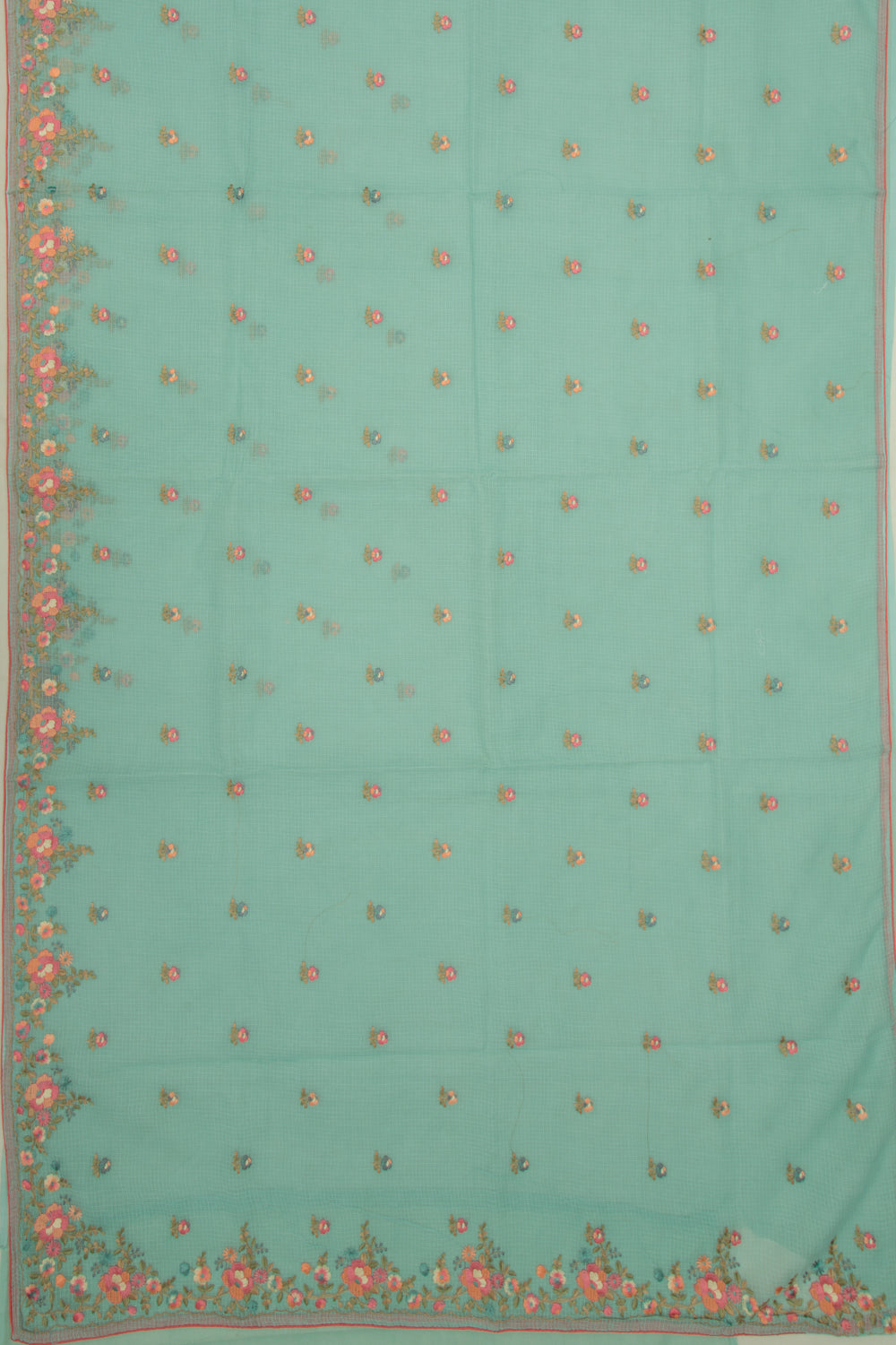 Kota Soft Silk Embroidery Butta Blue Saree