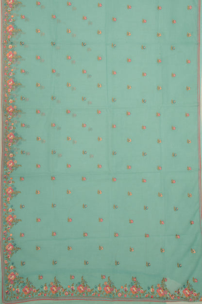 Kota Soft Silk Embroidery Butta Blue Saree