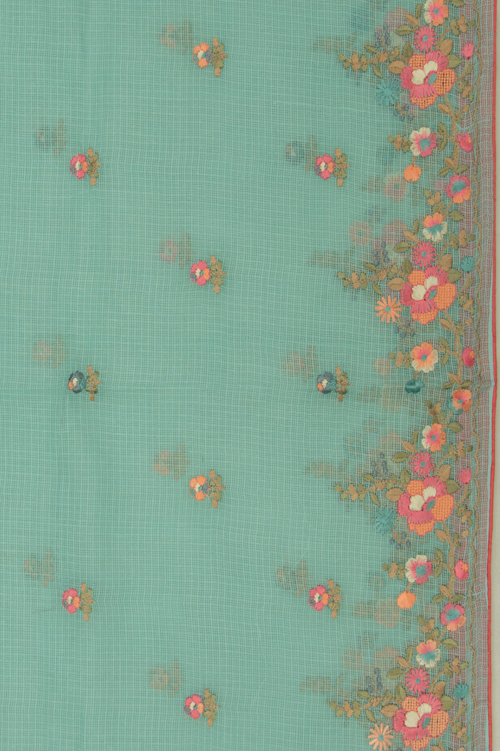 Kota Soft Silk Embroidery Butta Blue Saree