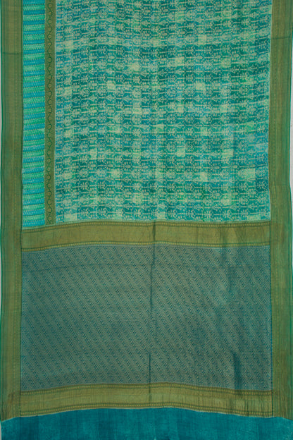 Binny Silk Brocade Green Saree