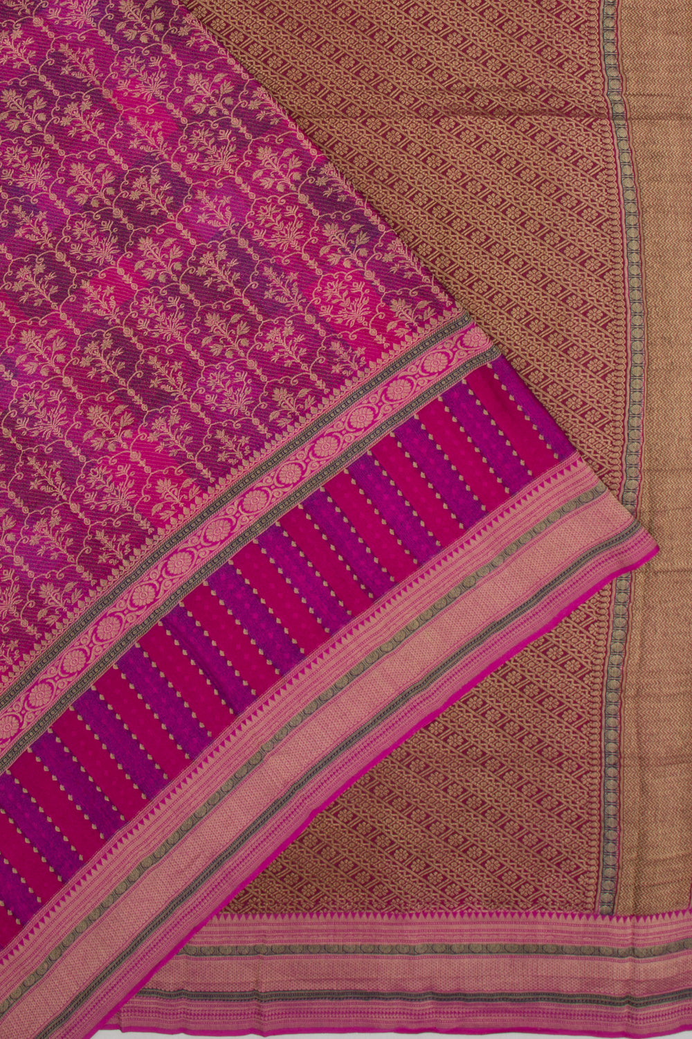 Binny Silk Brocade Pink Saree