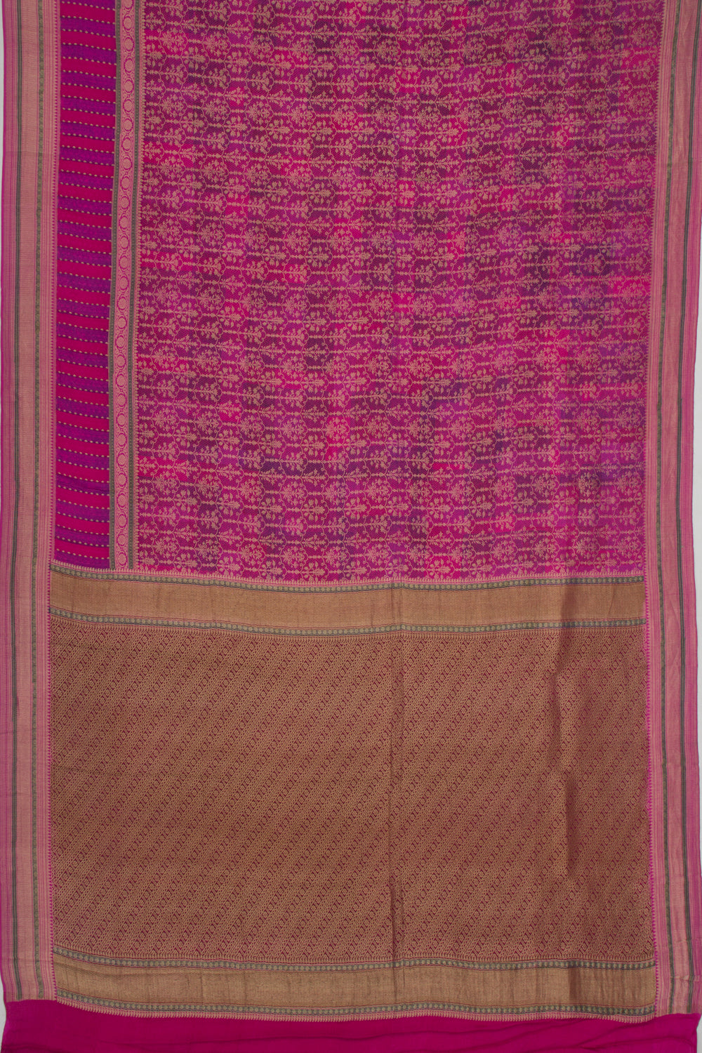 Binny Silk Brocade Pink Saree