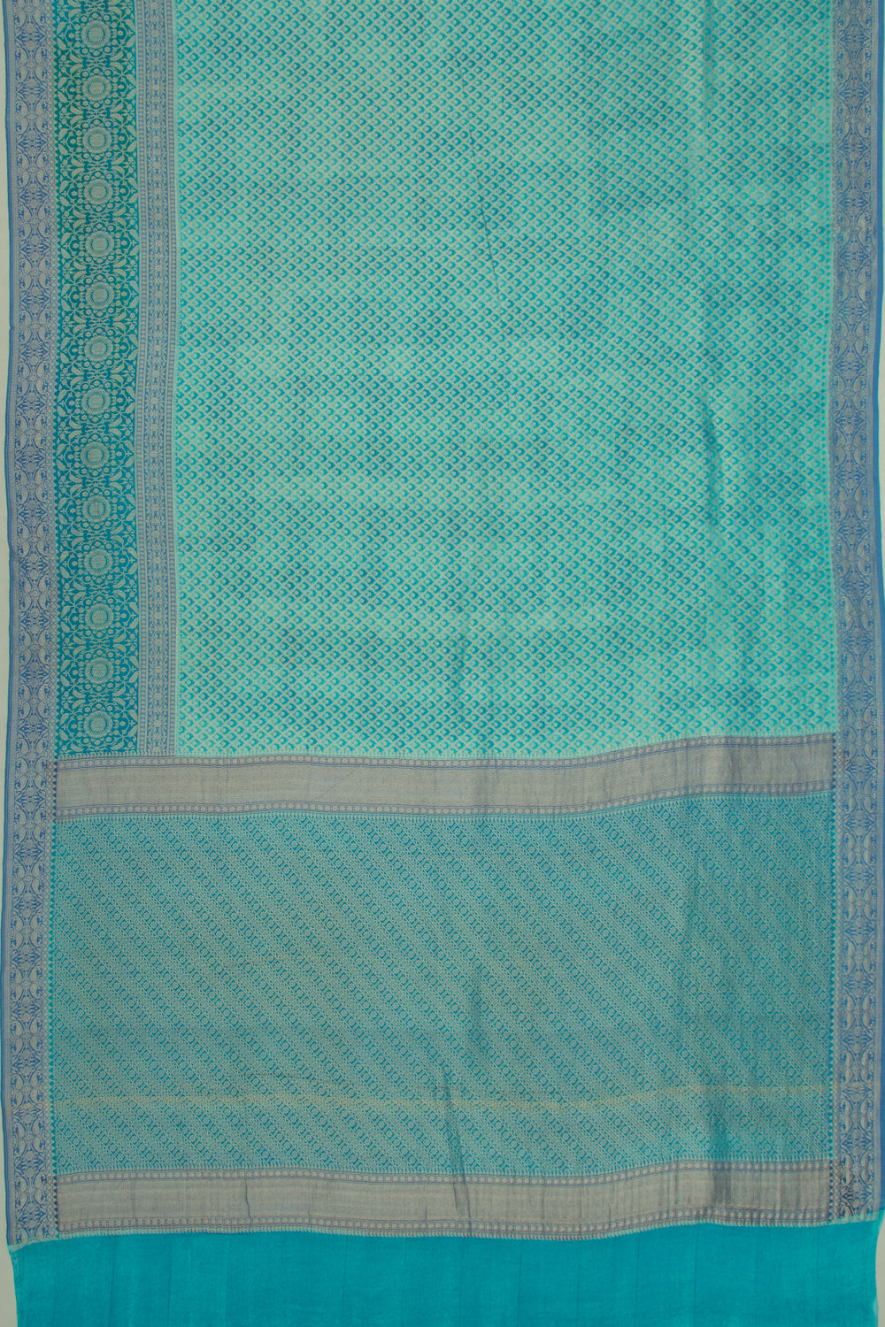 Binny Silk Brocade Sky Blue Saree