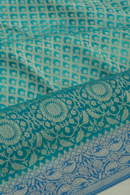 Binny Silk Brocade Sky Blue Saree
