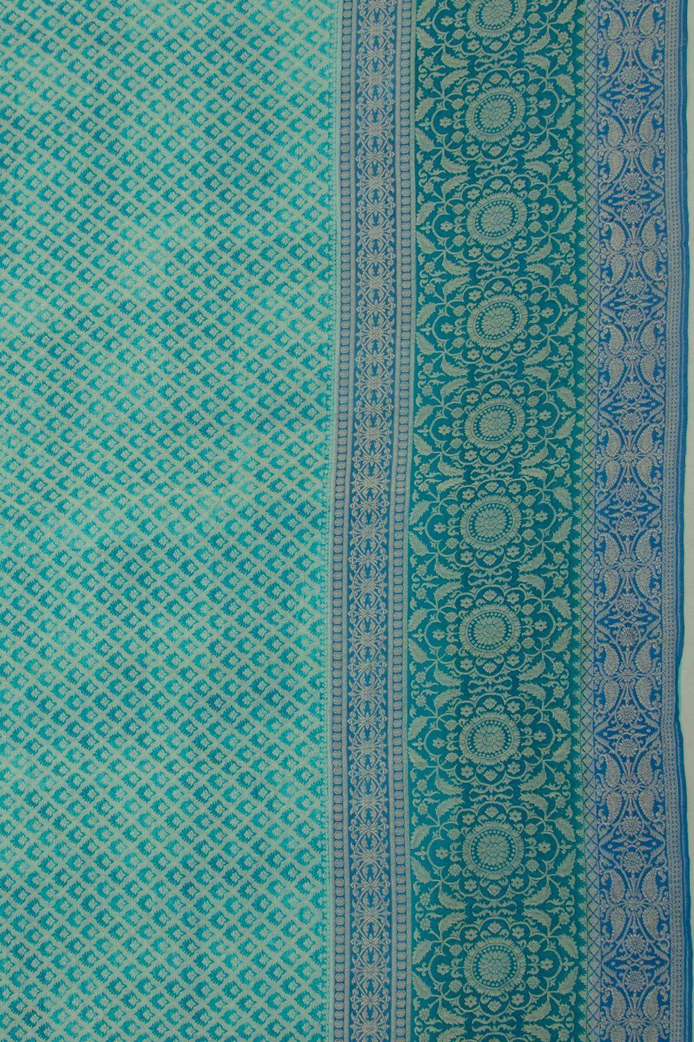Binny Silk Brocade Sky Blue Saree