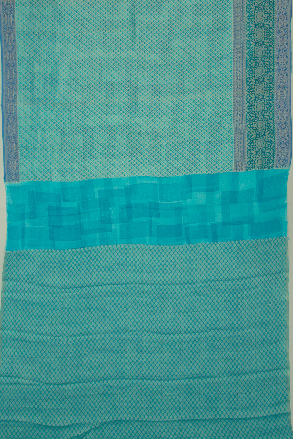 Binny Silk Brocade Sky Blue Saree