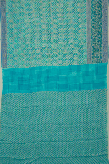 Binny Silk Brocade Sky Blue Saree