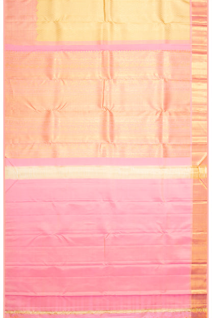 Kanchipuram Silk Brocade Beige Saree