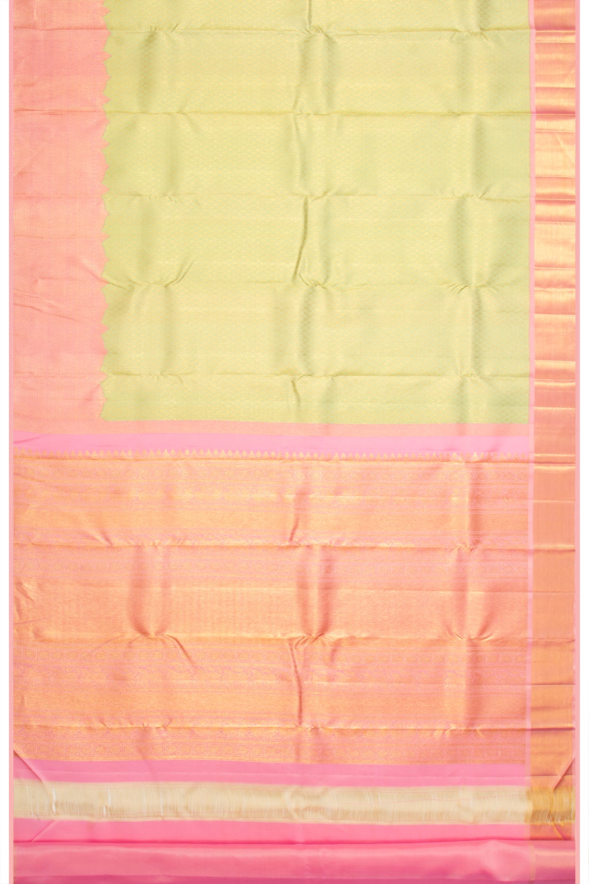 Kanchipuram Silk Brocade Pastel Green Saree