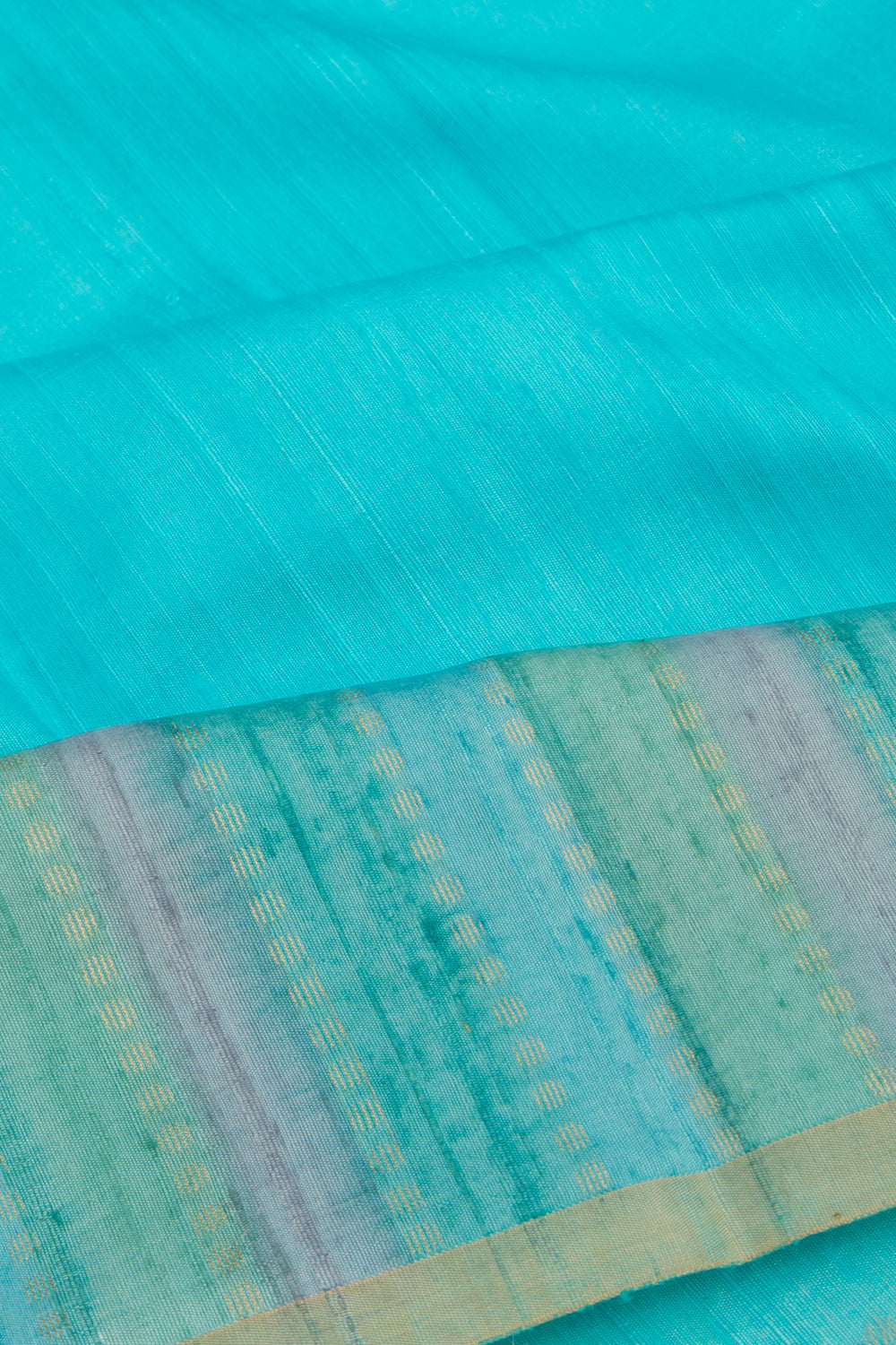 Tussar Plain Sea Green Saree