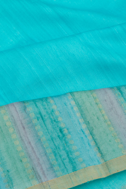 Tussar Plain Sea Green Saree