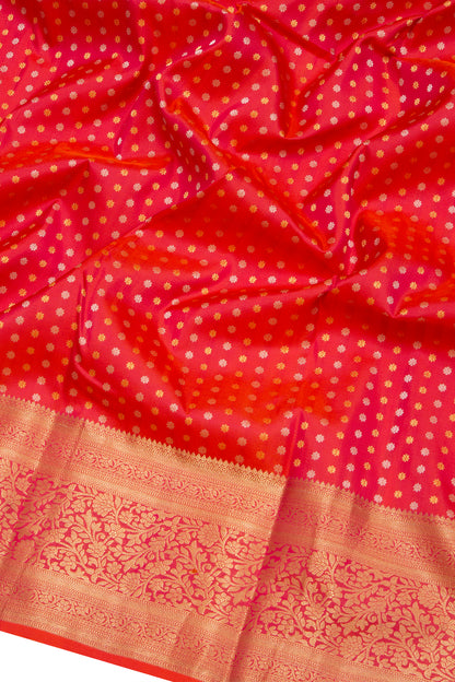 Taranga Kanchi Silk Brocade Red Saree