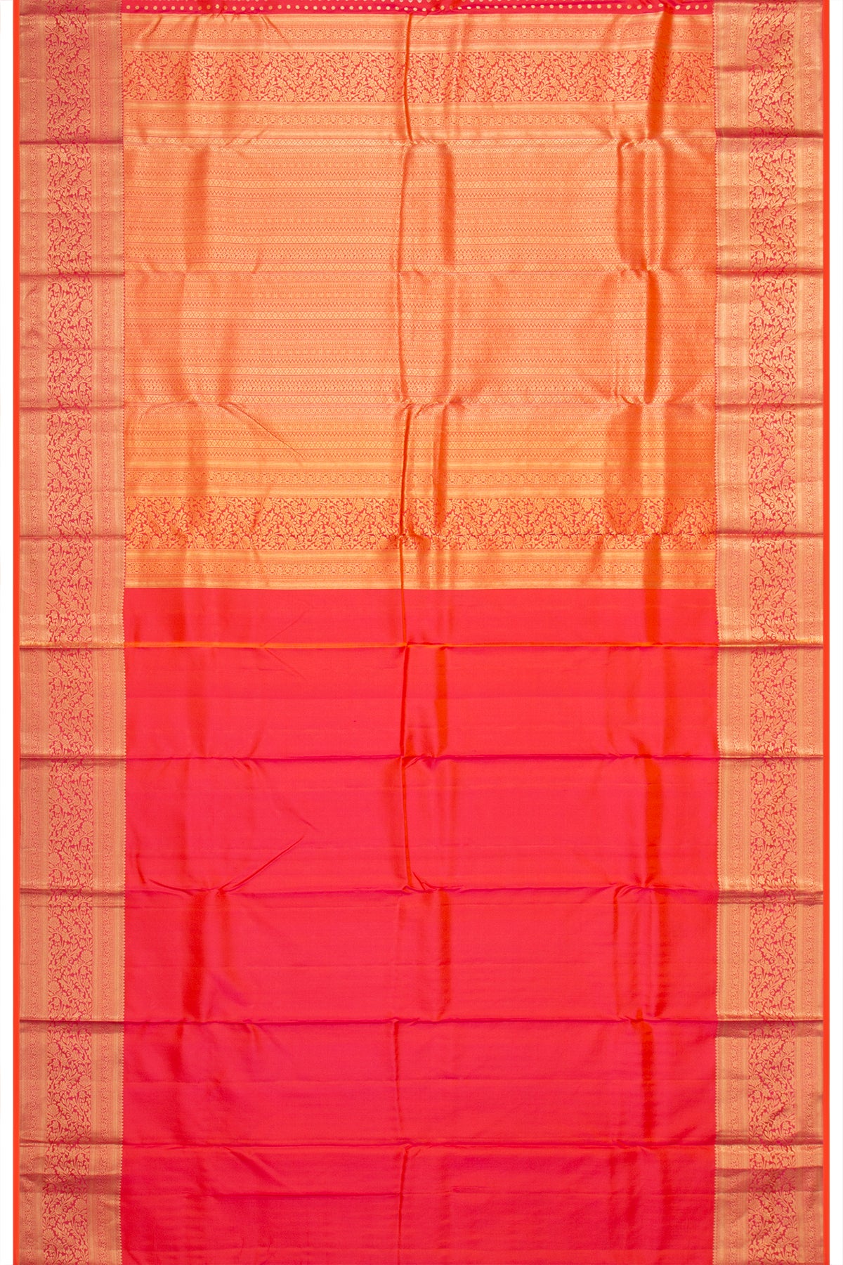 Taranga Kanchi Silk Brocade Red Saree